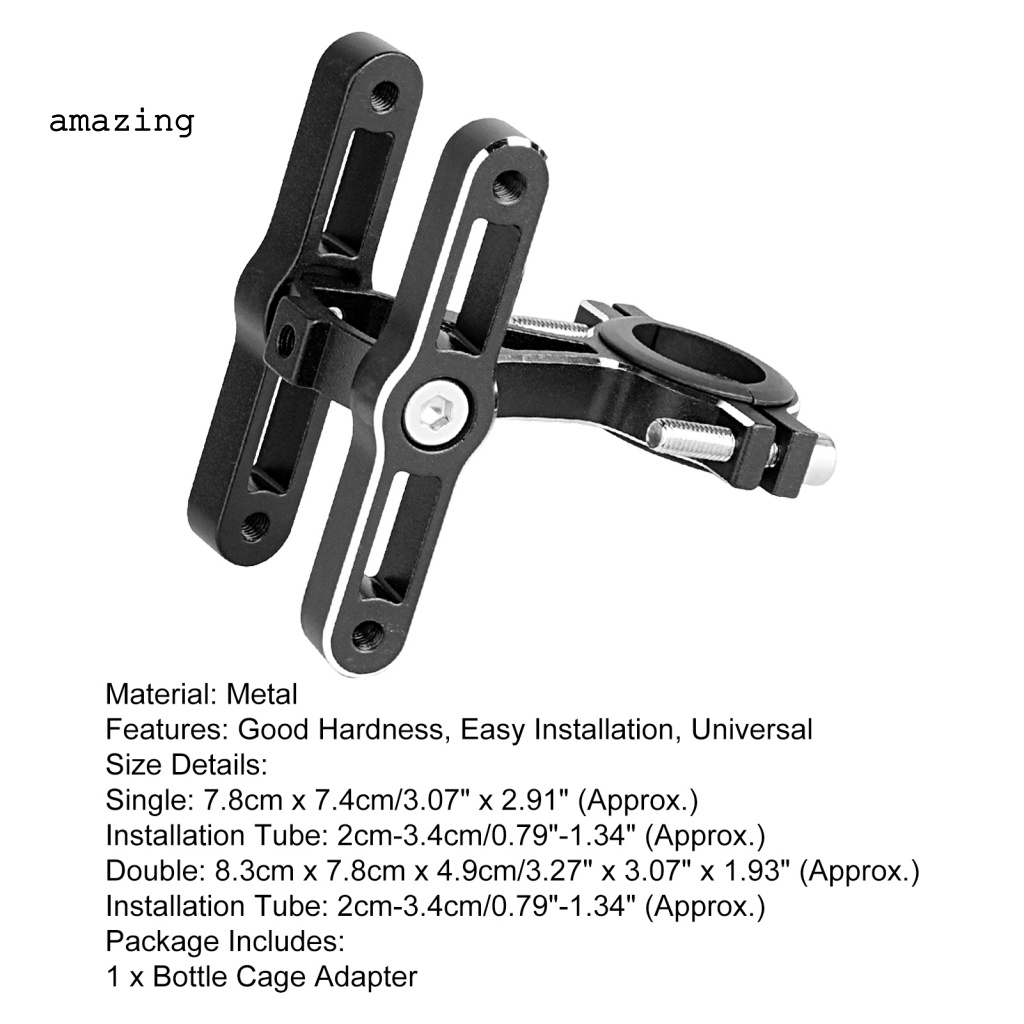Đầu Chuyển Đổi Cốc Nước Bằng Kim Loại Chống Rơi Gắn Tay Lái Xe Đạp Leo Núi
