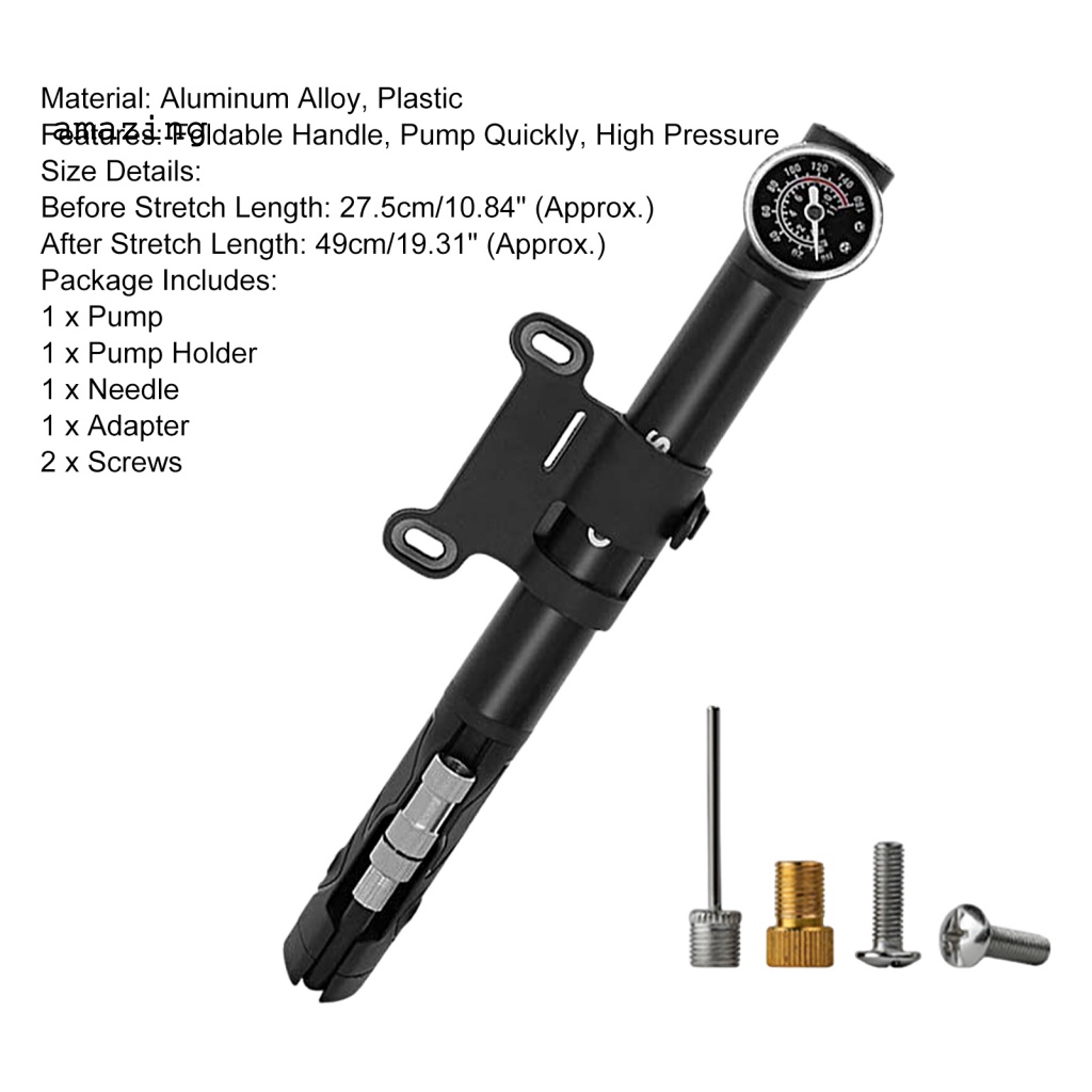 Ống Bơm Xe Đạp Bằng Hợp Kim Nhôm Trọng Lượng Nhẹ Chống Mòn