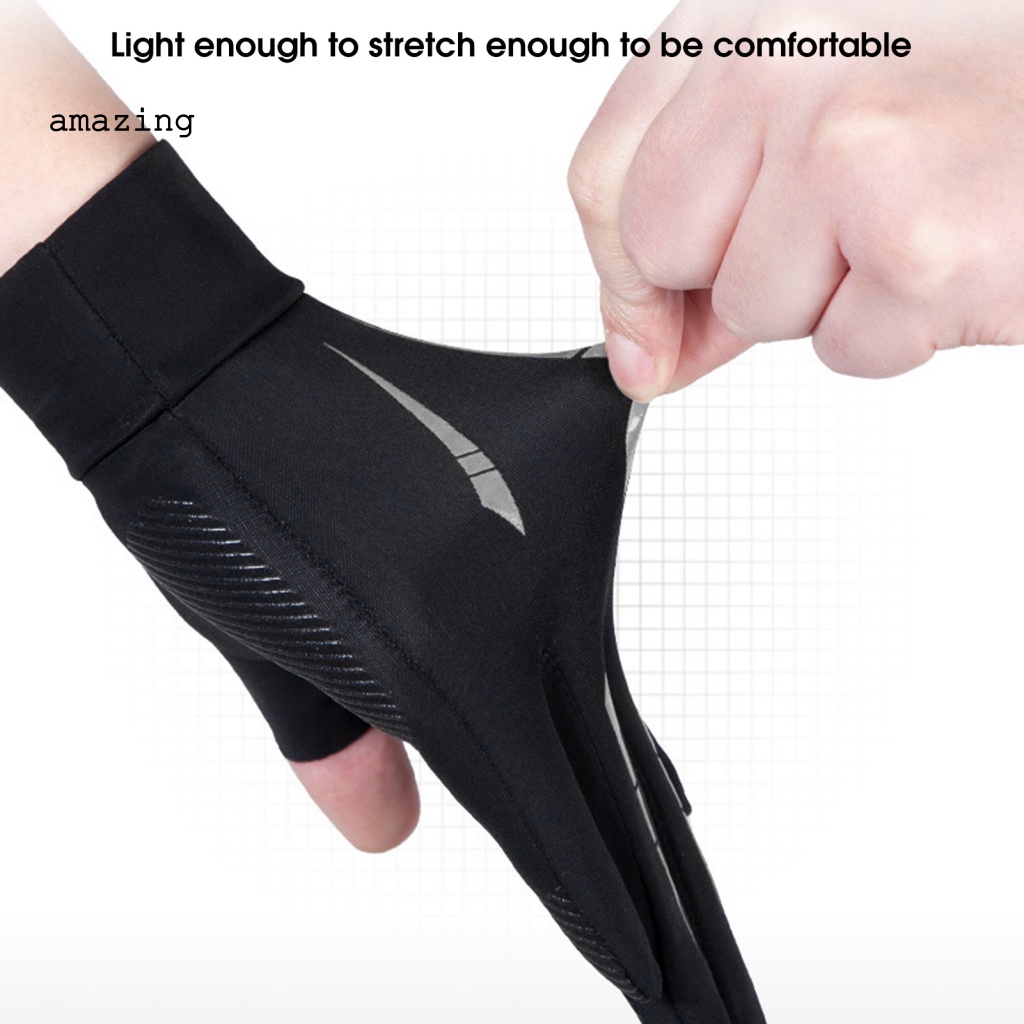 1 Đôi Găng Tay Nửa Ngón Chống Mồ Hôi Dùng Lái Xe Đa Năng