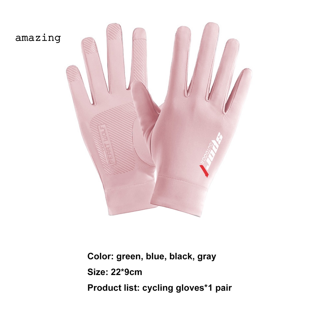 1 Đôi Găng Tay Lái Xe Đạp Bằng Silicon Có Thể Dùng Màn Hình Cảm Ứng Dễ Sử Dụng