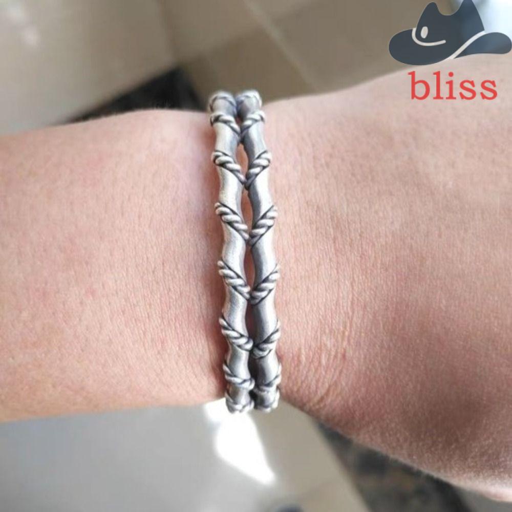 Trang Sức Vòng Đeo Tay BLISS Thời Trang Dành Cho Nam|Vòng Tay Mở Bằng Hợp Kim Phong Cách Punk Cổ Điển Cho Nam