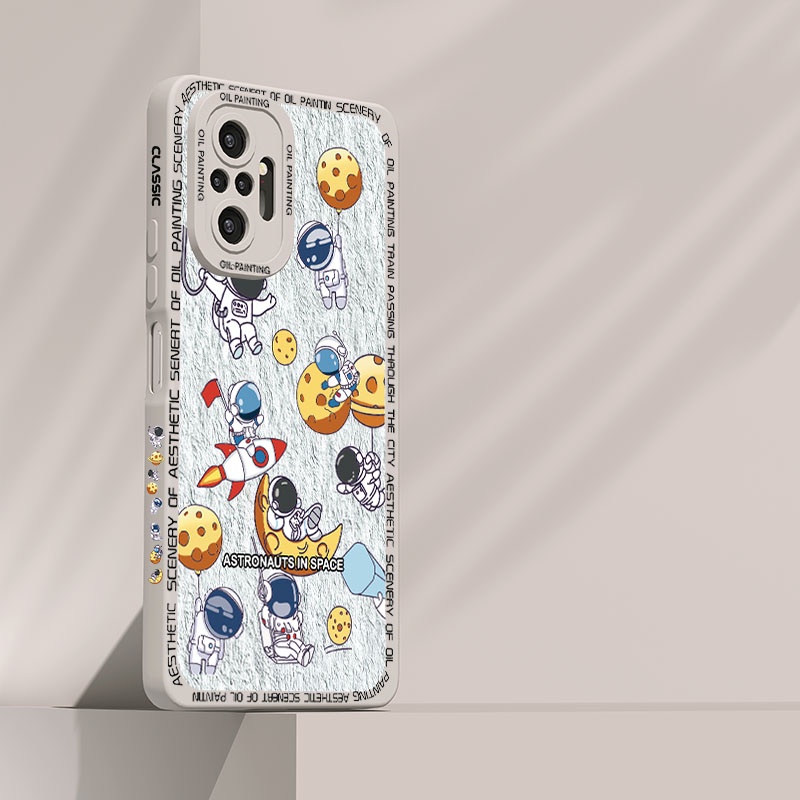 Ốp Điện Thoại Silicon Mềm Họa Tiết Phi Hành Gia Dành Cho Redmi NOTE 12 11 10 pro 12 pro 11 pro 10 pro 10s 11s 12C
