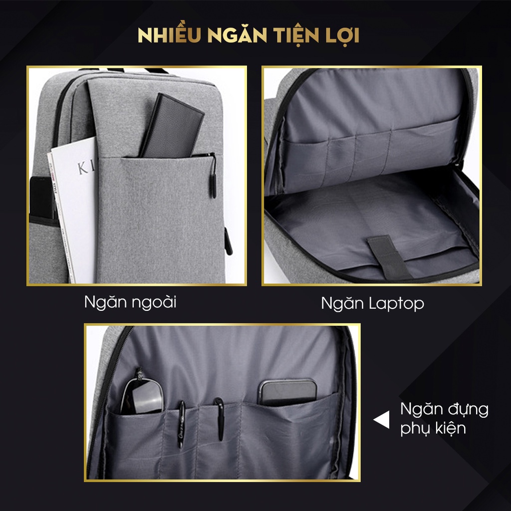 Balo đựng laptop GU BAG HCM, kiểu dáng công sở nhỏ gọn, túi đi làm, đi học cho học sinh, sinh viên nam nữ