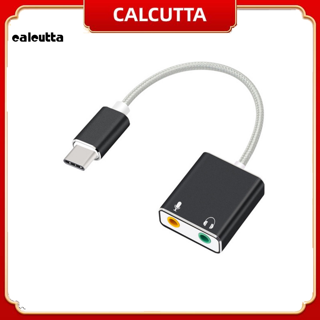 Thẻ Âm Thanh Bên Ngoài Chuyển Đổi USB Type C Sang AUX Jack 3.5mm 7.1 Cho Máy Tính