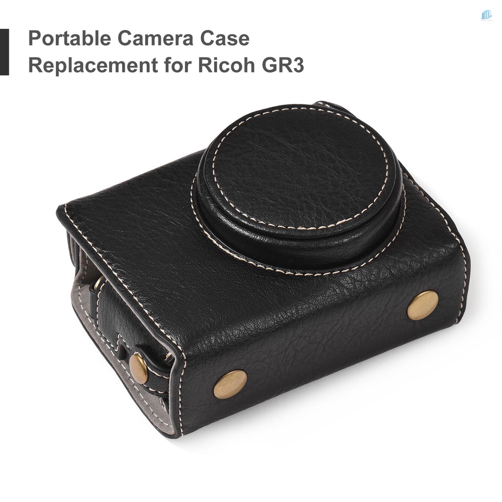 Túi Da Tổng Hợp Đựng Máy Ảnh Ricoh GR3 GR III / GR3X Kèm Dây Đeo Vai Tiện Dụng