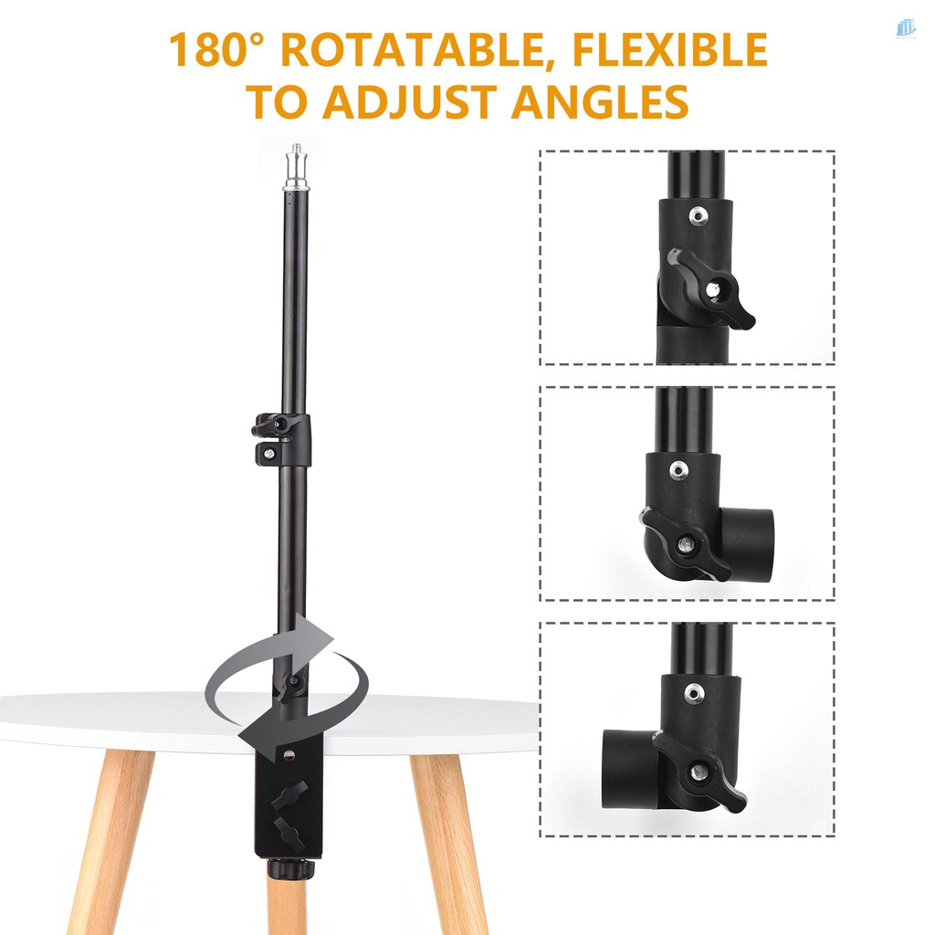 Kẹp Chữ C Thông Dụng Bằng Hợp Kim Nhôm + Gậy Ba Chân Điều Chỉnh Được Kèm Ốc Vít 1 / 4 Inch Có Thể Điều Chỉnh Góc Chiều Dài 28-46