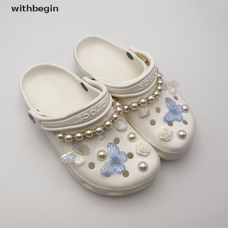 1 Set Phụ Kiện Trang Trí Giày DIY Hình Hoa Bướm Thời Trang