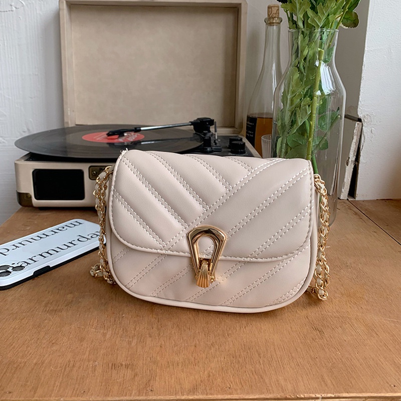 Ielgy Túi Xách Đeo Vai Phối Dây Xích Hình Thoi Nhỏ Phong Cách niche Chất Lượng Cao Cho Nữ