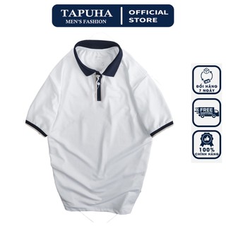 Áo thun nam polo cổ bẻ tapuha chất thun cá sấu co giãn cao cấp e11
