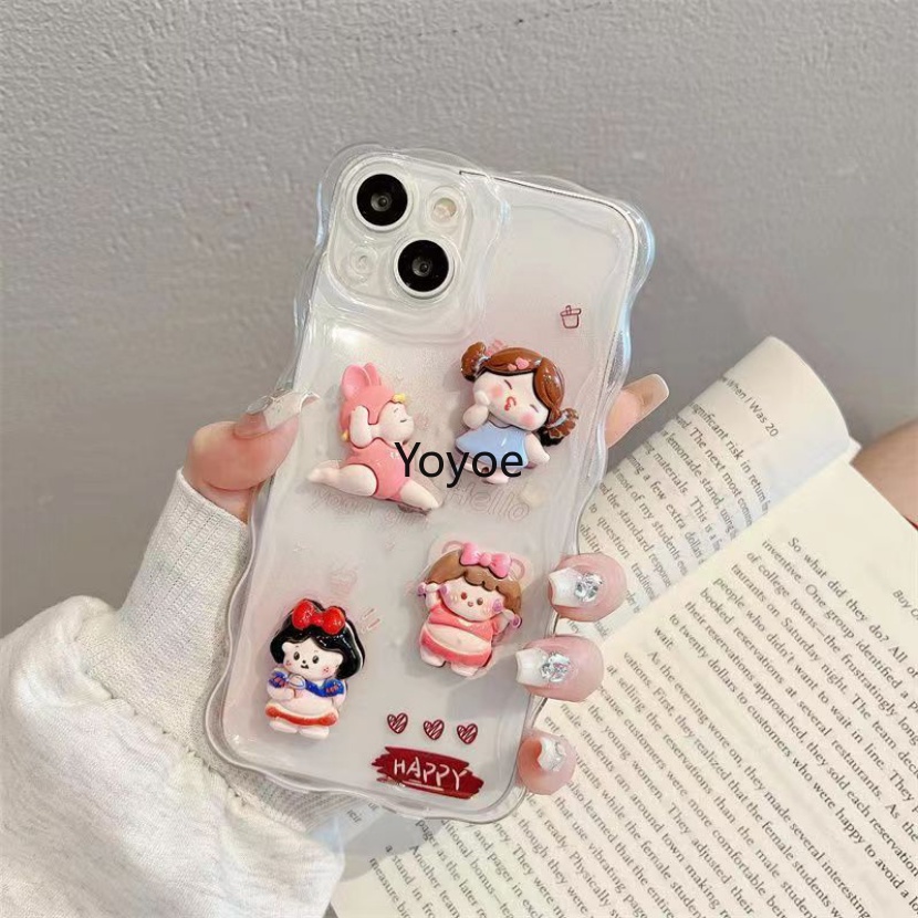 Ốp Điện Thoại Mềm Họa Tiết Cô Gái 3D Chống Sốc Cho iPhone 14 11 12 13 Pro Max X XS XR 7 8 14 Plus SE