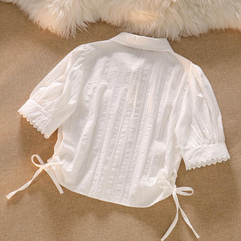 Bộ Áo Sơ Mi Phối Chân Váy Yếm Denim Thời Trang Mùa Hè 2023 Cho Bé Gái 5-6 - 7-8 - 9-10 - 11-12 - 13-14 - 15 Tuổi