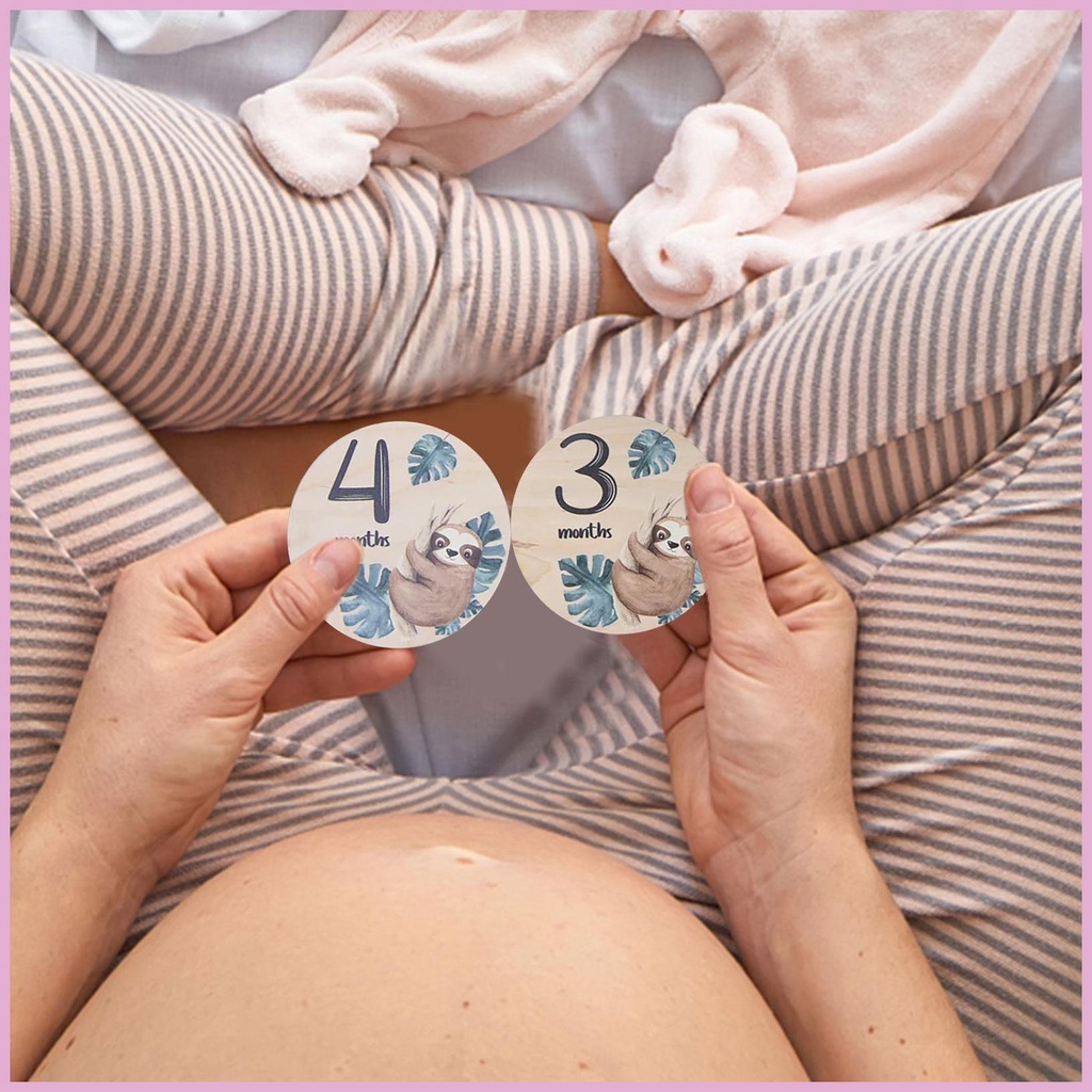 Bộ Thẻ Ảnh Đánh Dấu Cột Mốc Phát Triển Theo Tháng Làm Phụ Kiện Chụp Ảnh Cho Bé
