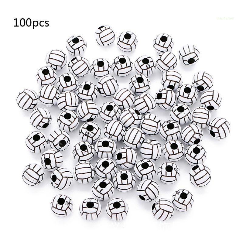 Set 100 Hạt Xỏ Lỗ 12mm Nhiều Màu Sắc Dùng Để Làm Đồ Trang Sức Thủ Công