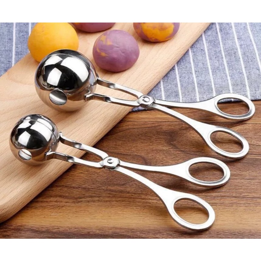 Vá nặn thịt viên, chả cá viên tròn đa năng bằng inox - Thingkids