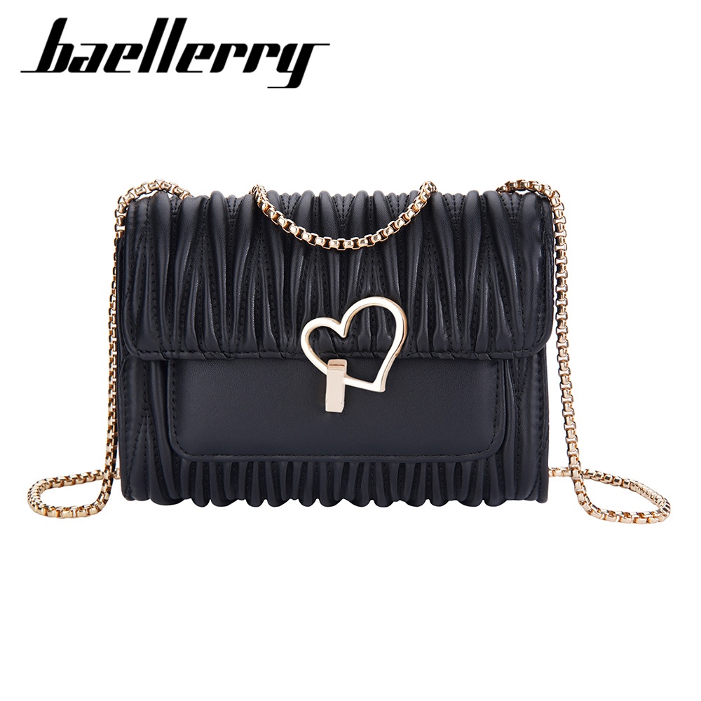 Túi Đeo Chéo Baellerry 2023 Quai Xích Hàn Quốc Ba Chiều Đính Ngọc Trai Thời Trang Cho Nữ
