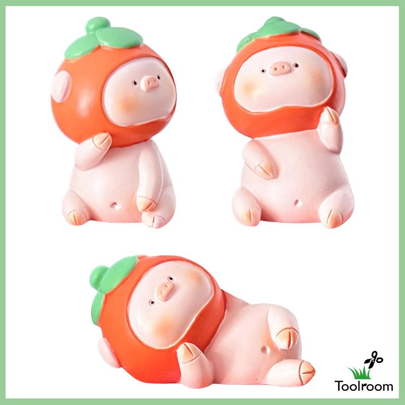 Mô Hình Chú Heo Ngộ Nghĩnh Bằng Nhựa Resin Trang Trí Bàn Trà