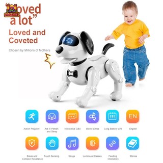  Robot điều khiển chó RC Đồ chơi đẩy cho trẻ em bé trai và bé gái