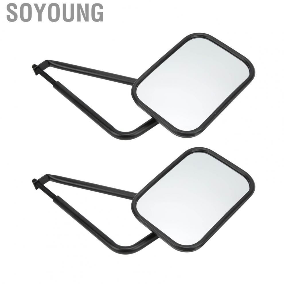Soyoung Rear View Mirrors Side Rearview Mirror 7.7in for Vehicle Replacement  Wrangler JK JL TJ YJ CJ