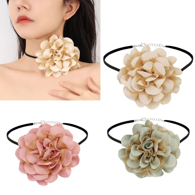 Vòng Cổ Choker Hình Hoa Cổ Điển Lãng Mạn