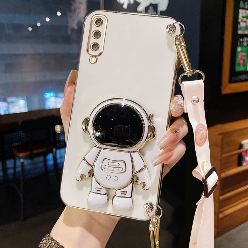 Ốp Lưng Có Dây Đeo Cổ Tay HọA TiếT Phi HàNh Gia Cho Samsung Galaxy A7 2018 A750