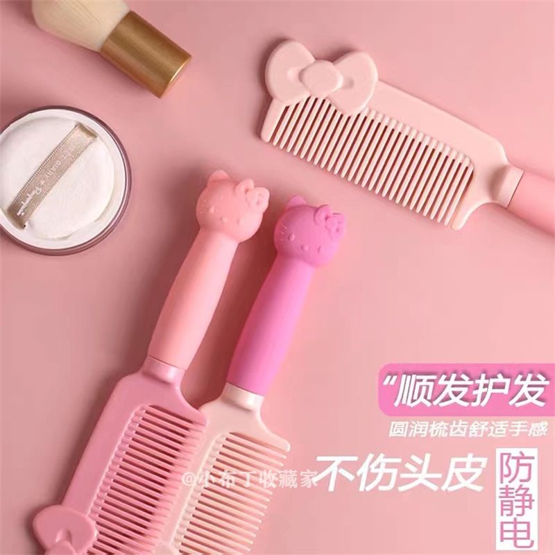 Hoạt Hình Lược Chải Tóc Dài Chống Tĩnh Điện Thiết Kế Hình Hello Kitty Dễ Thương Dành Cho Bé Gái