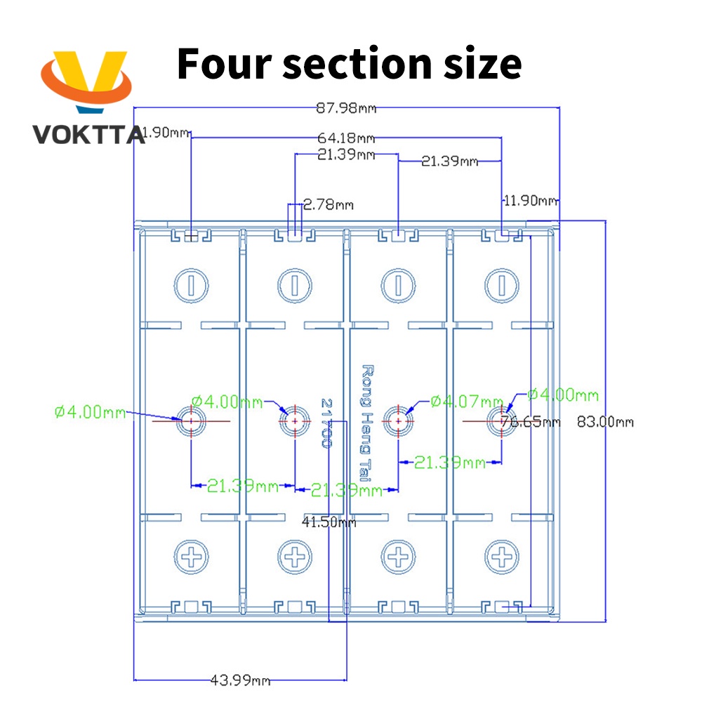 VOKTTA Vỏ Pin Sạc Dự Phòng Tự Làm Cho 21700 1p / 2p / 3p / 4p 21700 Pin H2K8