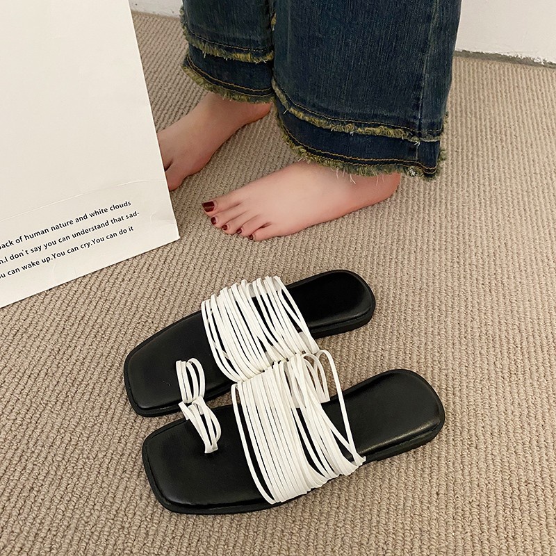Kisstyle Dép Sandal Kẹp Ngón Đế Bằng Thoải Mái Thời Trang Đi Biển Mùa Hè Cho Nữ