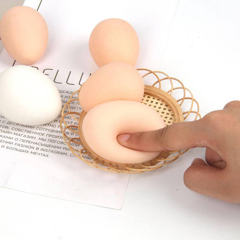 Creative Decompression Simulation Egg Decompression Squeezing Funny and Funny Release Food TPR Toy Eggs