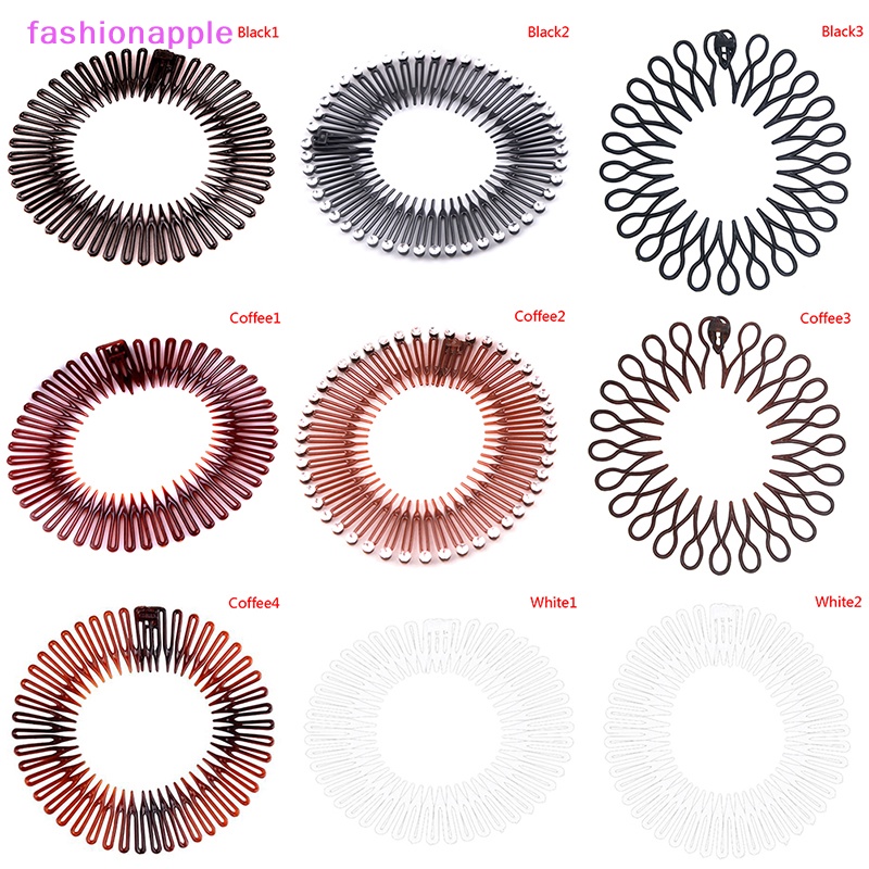 Băng Đô Cài Tóc Bằng Nhựa Đính Đá Có Răng Lược Linh Hoạt