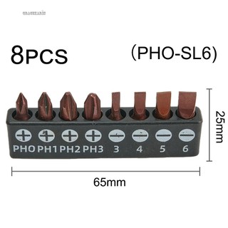 【GRCEKRIN】8 Pcs PH/Torx Star Screwdriver Bits 25mm Hex-Shank Security Magnetic Driver Bit
