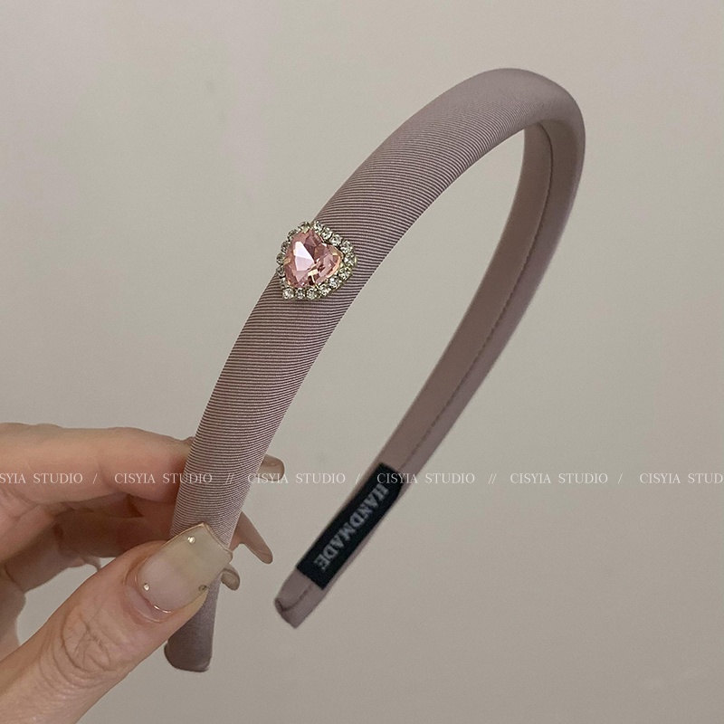 Băng Đô Cài Tóc Đính Đá Hình Trái Tim Cao Cấp Phong Cách Mới 2023