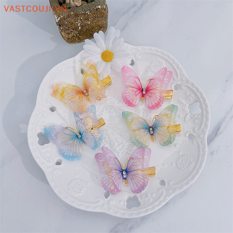 Kẹp Tóc Hình Bướm 3D Xinh Xắn Cho Bé Gái