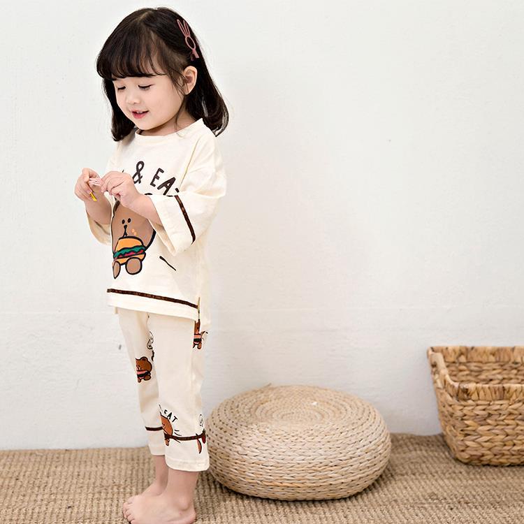 Bộ Đồ Ngủ Pijama QD4F Phong Cách Công Chúa Dễ Thương Thời Trang Mùa Hè Cho Bé Gái