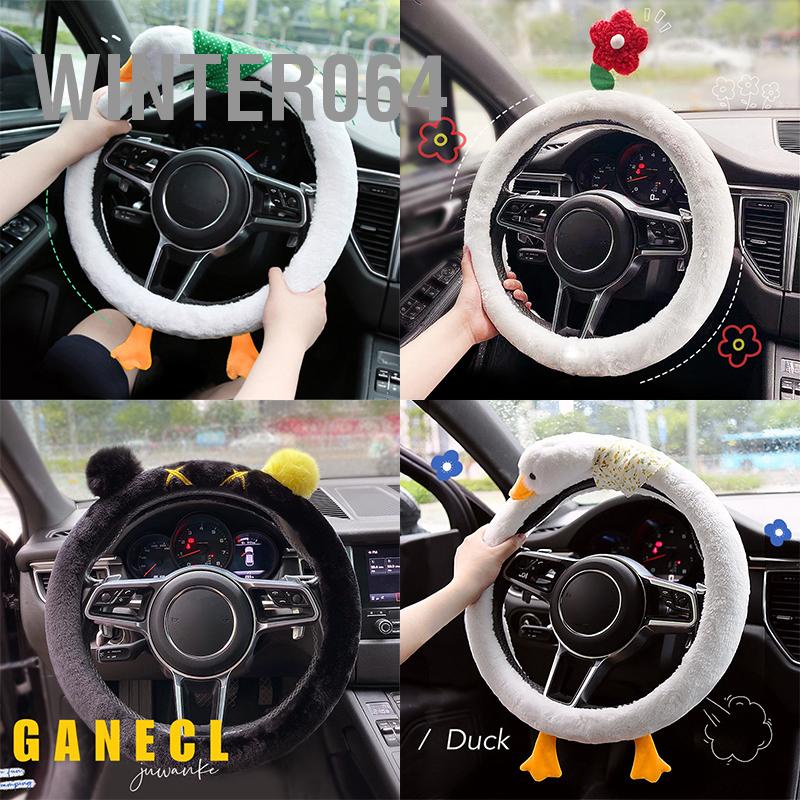 Winter064 Hoạt Hình Sang Trọng Bọc Vô Lăng Dễ Thương Chống Trơn Trượt Nội Thất Ô Tô Bảo Vệ Phụ Kiện