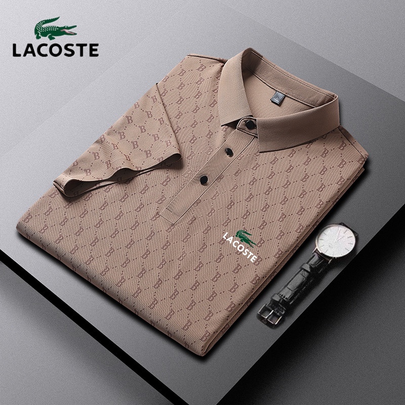 Hàng Có Sẵn! Hàng Có Sẵn! Áo polo Chất Liệu cotton Nguyên Chất Ngắn Tay Thoải Mái Thời Trang Nam LAC0STE