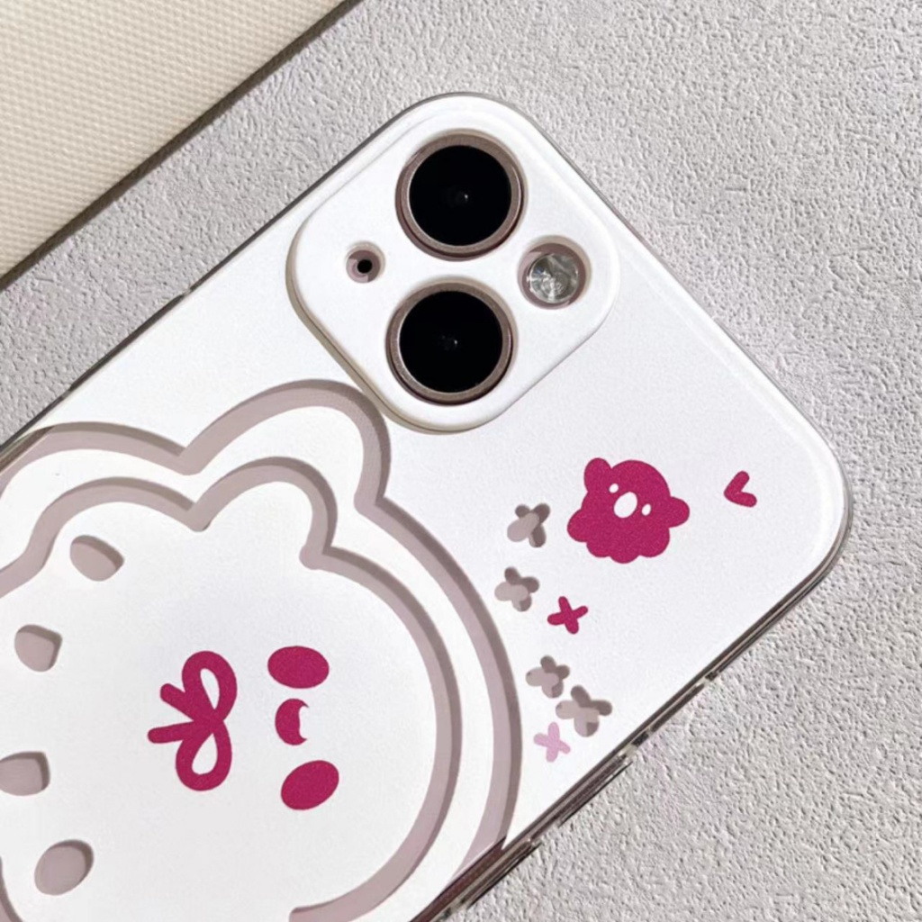 ✅Ốp Điện Thoại Thời Trang Sang Trọng Cho Iphone111412Ốp Điện Thoại Trong Suốt Màu Trắng / Kem Hình Ma Nhỏ Cho iPhone13pro 8 xs