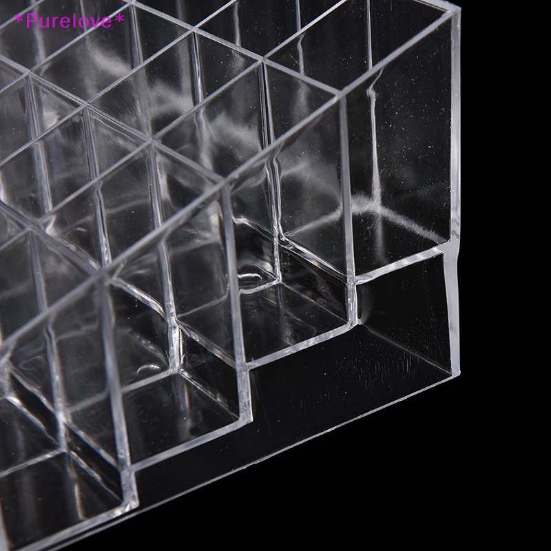 Hộp Acrylic Trong Suốt 24 Ngăn Đựng Son Môi Trưng Bày Tiện Dụng Mới