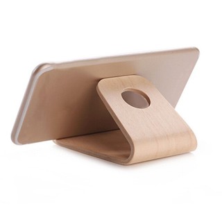 Phone Holder Creative Solid Wood Universal Mobile Desktop Stand Multifunction Tablet Support Charging Bracket Wooden Base [Q/11]