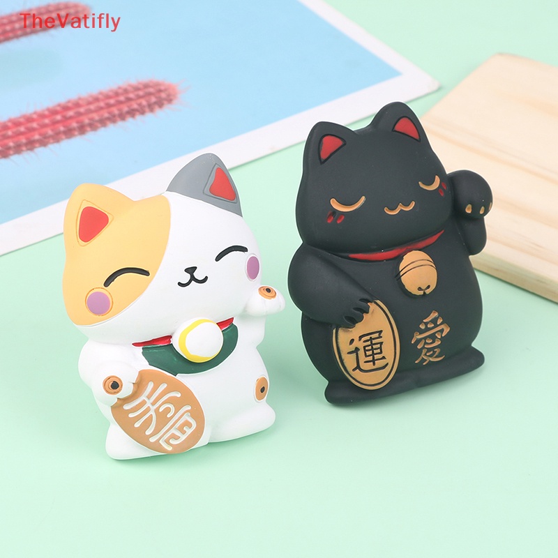 [Thevalifly] Máy Điều Hòa Xe Hơi Bằng Nhựa Resin Hình Mèo May Mắn Nghệ Thuật