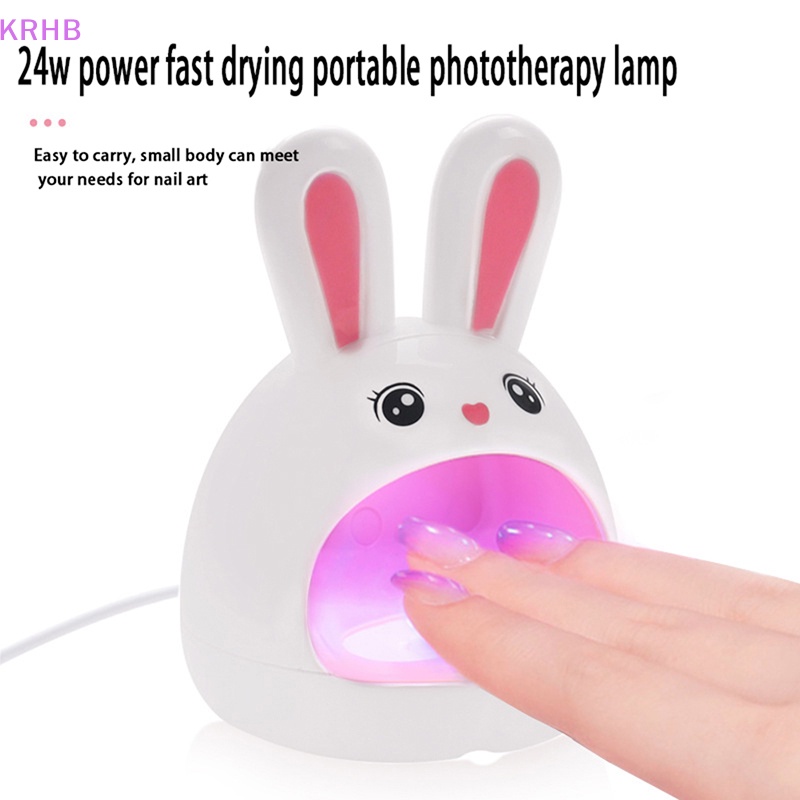 Đèn Hong Khô Móng Tay Bằng Tia UV Hình Thỏ Dễ Thương Mới