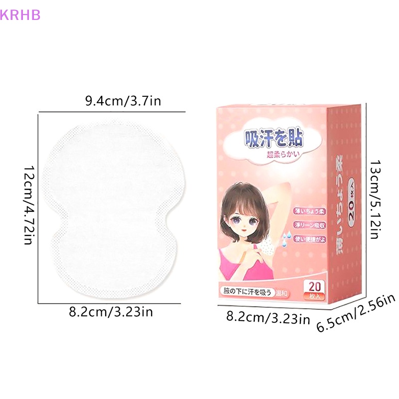 Set 20 Miếng Dán Thấm Mồ Hôi Dưới Cánh Tay Dùng Một Lần Tiện Lợi Mới