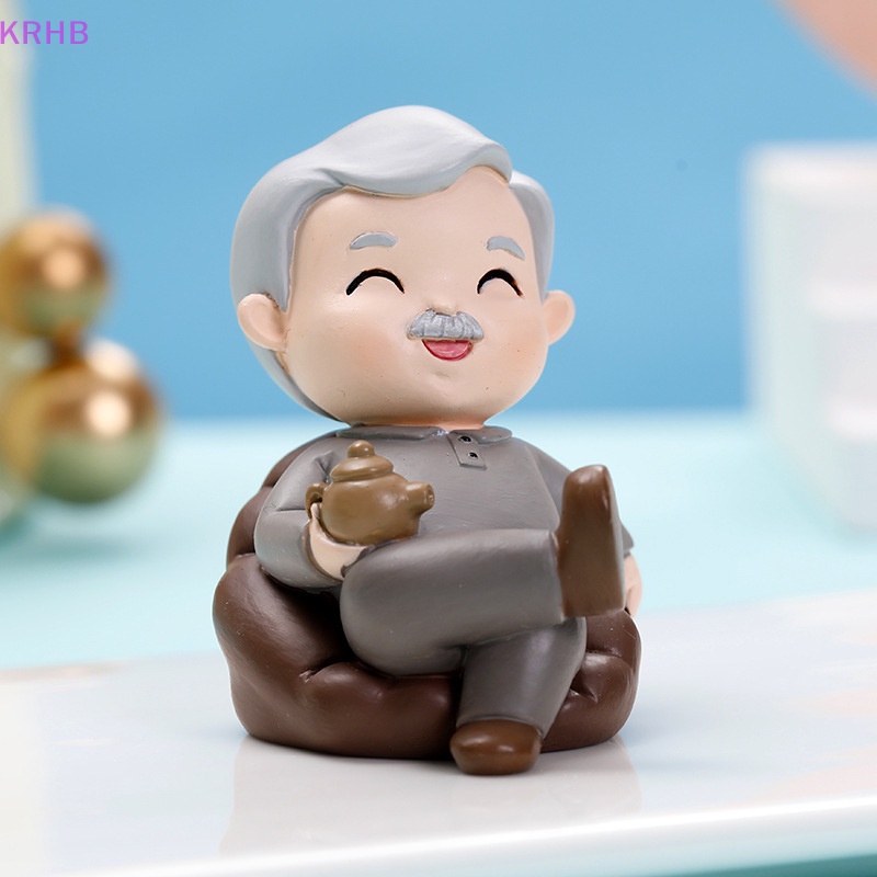 Đồ trang trí Ông Già Bằng Nhựa Resin Cho Trang Trí Bánh Kem Mới