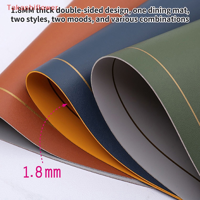 Tấm Lót Bàn Ăn Bằng Da PU Cách Nhiệt Chống Trượt / Thấm Nước Tiện Dụng