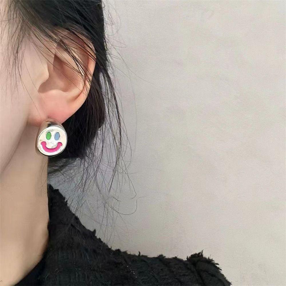 Khuyên Tai Thời Trang Cá Tính Cho Nữ|Khuyên Tai Hợp Kim Hình Chữ C Phong Cách Hàn Quốc