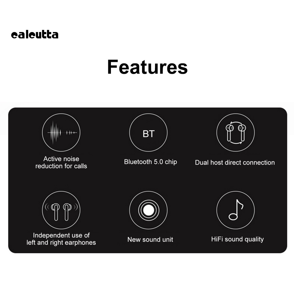 Tai Nghe TWS Bluetooth V5.0 Không Dây Có Màn Hình Hiển Thị Nguồn HiFi