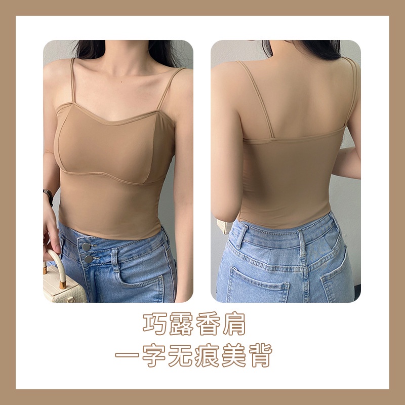 Áo Lót Lụa Lạnh Không Đường May Có Mút Đệm Ngực Lưng Đẹp Thời Trang Mùa Hè Dành Cho Bạn Nữ