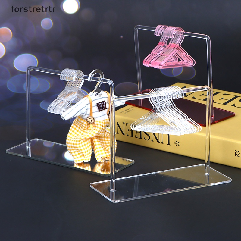 1 Bộ Giá Đỡ Phơi Khô Quần Áo / Bông Tai Trang Trí Nhà Búp Bê Tỉ Lệ 1: 12