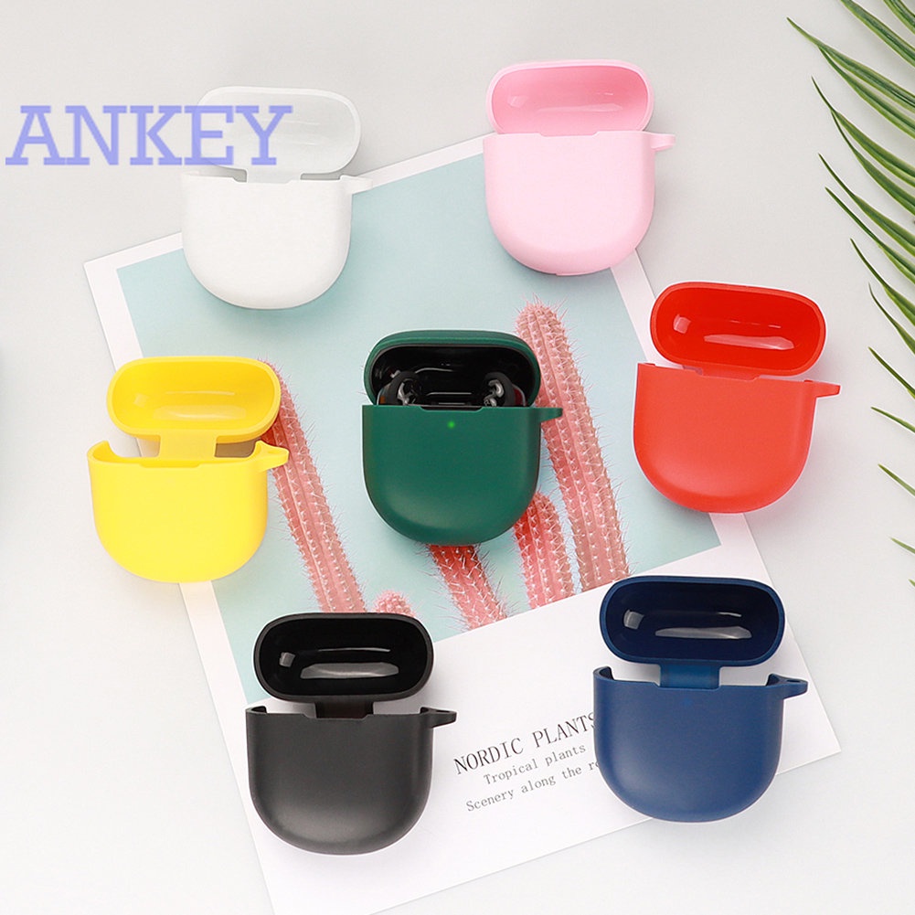 For Bose QuietComfort Earbuds II Case Silicone QC 2 Headphone Holder with Hook Wireless Headphone Protector Case Shockproof Dustproof
