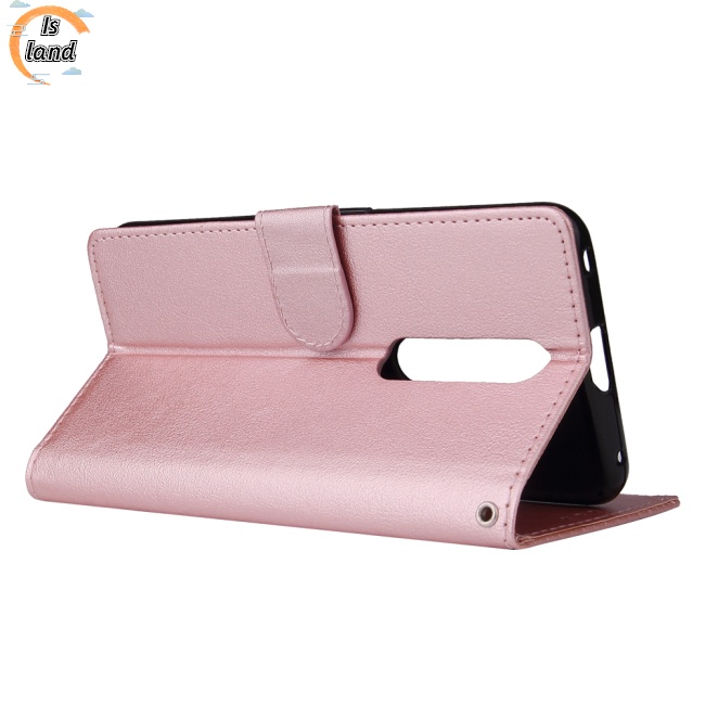 Bao Da Điện Thoại PU Dạng Ví Có 3 Ngăn Đựng Thẻ Và Khóa Cài Cho OPPO F11 pro