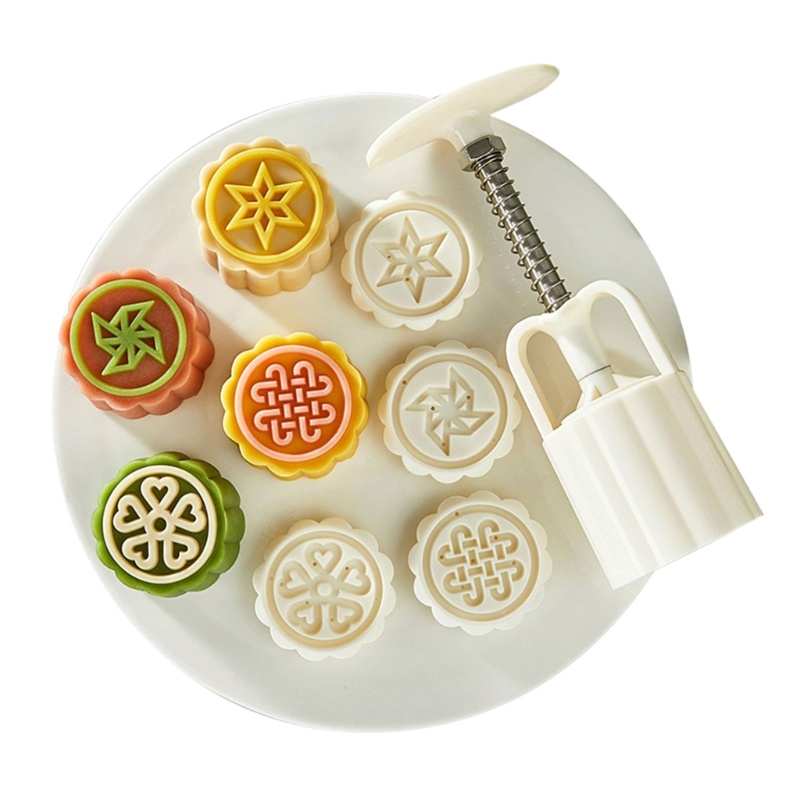Khuôn Làm Bánh Trung Thu Hình Cối Xay Gió / Bông Hoa Màu Vàng Trang Trí Lễ Hội Mùa Thu